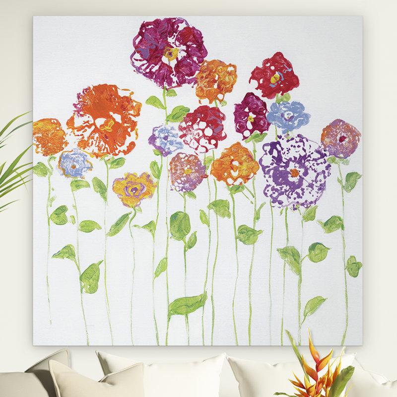 «Pretty Posies I», reproduction sur toile, H 16 po x l 16 po x P 1,5 po