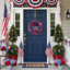 Couronne patriotique 16 "America 250th Anniversary - 16 po - rouge et bleu