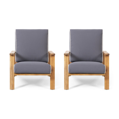Isham Acacia Outdoor Lounge Chair