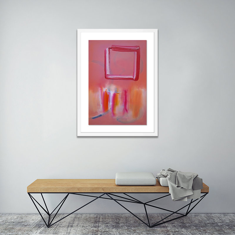 Souk Daylight Print by Charles Stuart, White, 60" H x 42" W x 2.5" D, Light Red/Light Yellow/Pink/Black/White