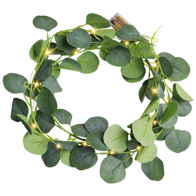 2.17'' in. Lighted Faux Eucalyptus Garland