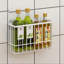 Boîte de rangement de porte d'armoire de cuisine 2 pièces - Blanc - Boîtes de rangement murales auto-adhésives pour l'organisation de garde-robe, salle de bain, réfrigérateur et petit article