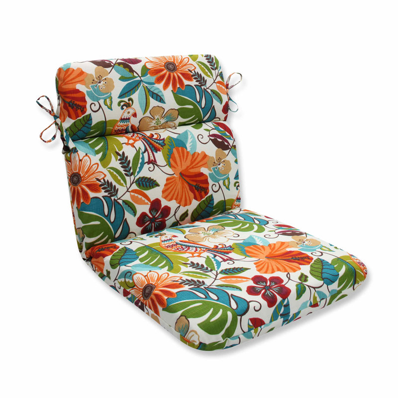Coussin de chaise de salle à manger Izobel Florals and Leaves, Jungle