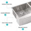 Évier de cuisine de ferme polyvalent en acier inoxydable à double cuve pour une cuisson efficace
