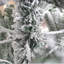 Arbre de Noël artificiel à charnière enneigé 7 pi avec des pointes réalistes blanches