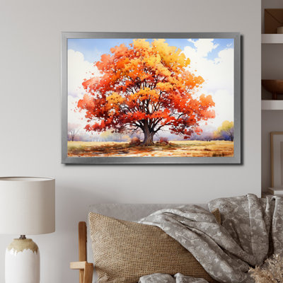 «Red Oak Tree Golden Canopy II», reproduction sur toile