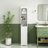 64.17'' Tall Bathroom Storage Cabinet With Adjustable Shelves,Slim 1 Doors Freestanding Cabinet With Anti-Tip, Open Compartments, For Home, Small Spaces, Bathroom,Kitchen,