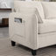Canapé modulaire en chenille de 109 pouces beige, canapé en forme de L avec repose-pieds avec rangement, combinaison de bricolage pour le salon-1632158850-1632158849