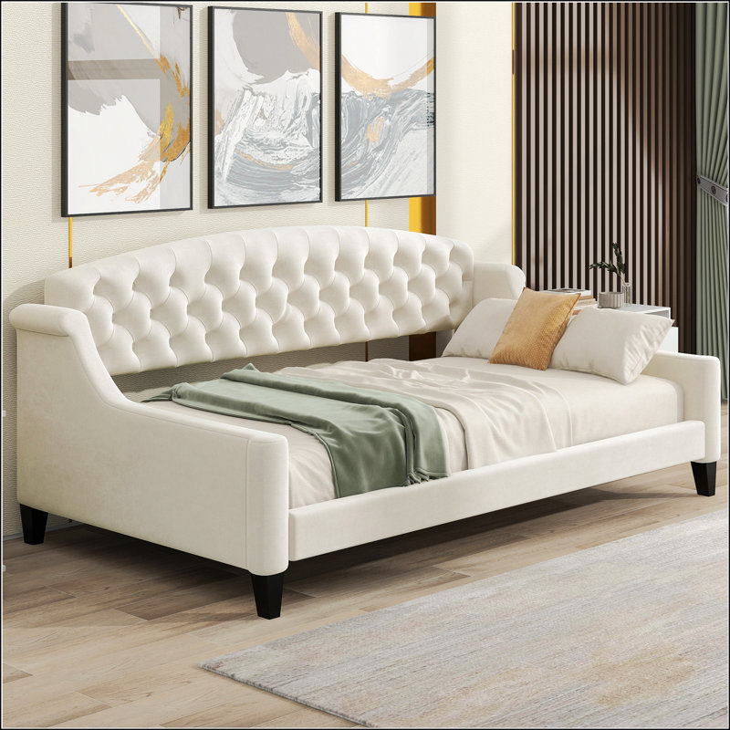 Lit de jour Modern Luxury, Beige, Lit simple