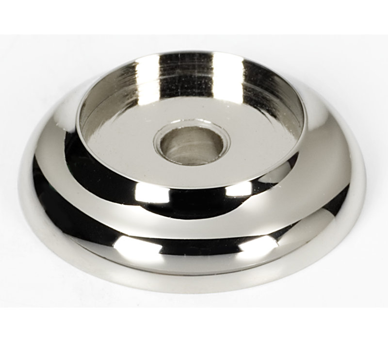 Metal Knob Backplate, Polished Nickel