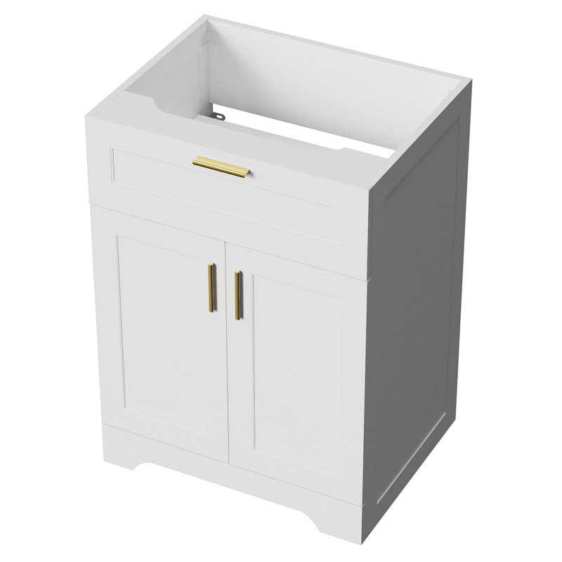 Meuble-lavabo en bois 24 po, blanc 2401, Blanc, 24"