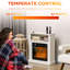 Foyer électrique 27 po - 1400 W, bûche blanche réaliste et flamme, flexibilité de la température, télécommande, zone de chauffage de 323 pieds carrés, grain de bois de conception silencieuse, réglable 62 82, minuterie, coffre-fort