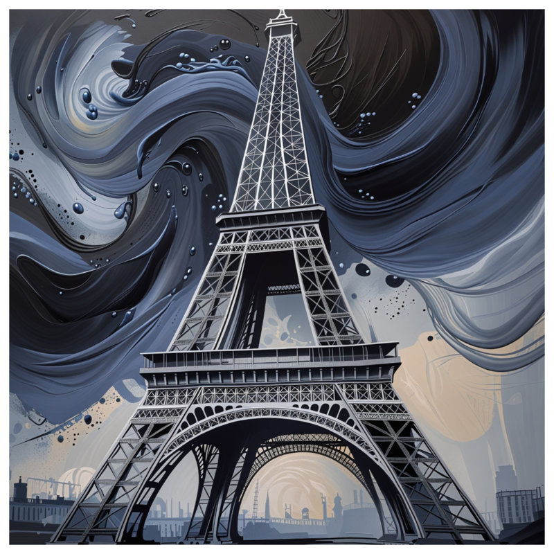 Eiffel Tower Bedding Architecture Comforter Modern, Twin Extra Long