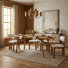 Modern Farmhouse Dining Set - Solid Wood Table With Metal Accent Chairs - 5/7 Piece Kitchen Set