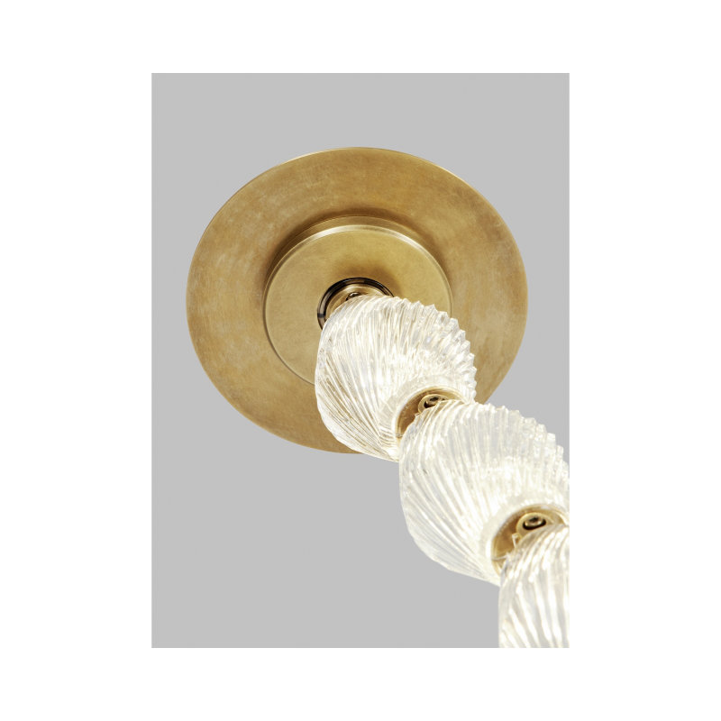 Collier 240 Chandelier, 89.7" H x 2" W x 2" D, Polished Nickel