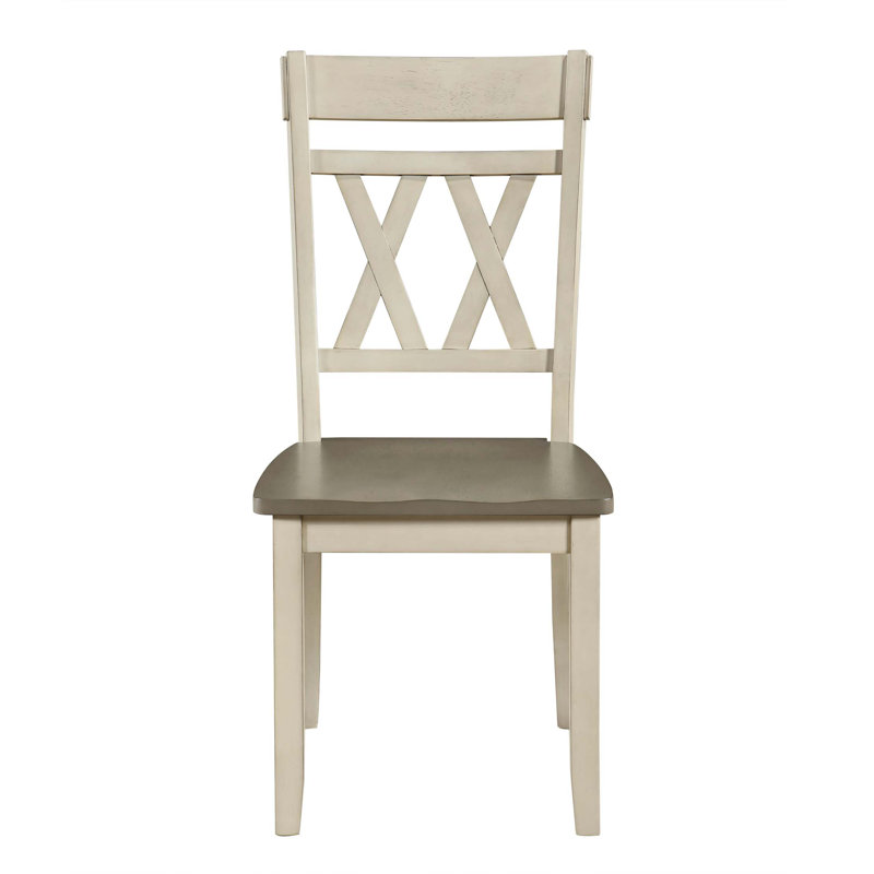 Ensemble de chaises d'appoint 2 pièces Modern Design, Blanc antique