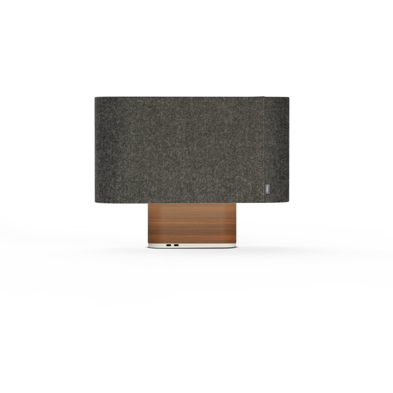 Belmont Table Table Lamp USB, Charcoal, Walnut