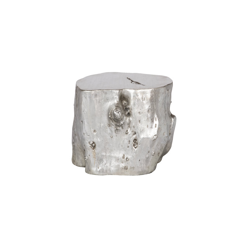 Log Stool, Silver Leaf