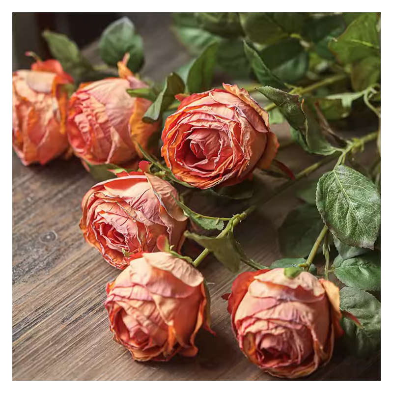Tige de rose artificielle simple 28,7 po de hauteur