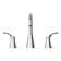 Simplice Widespread Bathroom Sink Faucet, Three-Hole Bathroom Faucet with Clicker Drain, 1.2 GPM