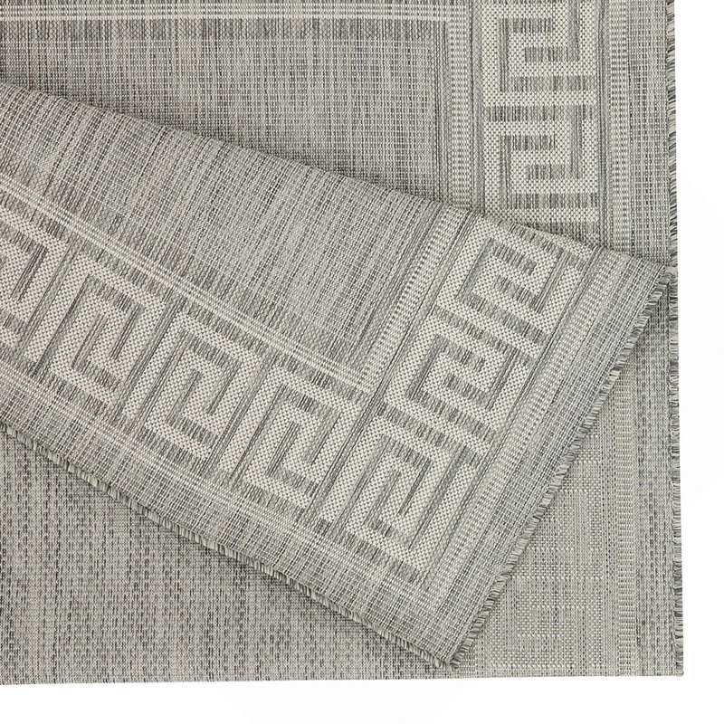 Tapis intérieur / extérieur argent Sunshine, Rectangle 7 pi 10 po x 10 pi 3 po