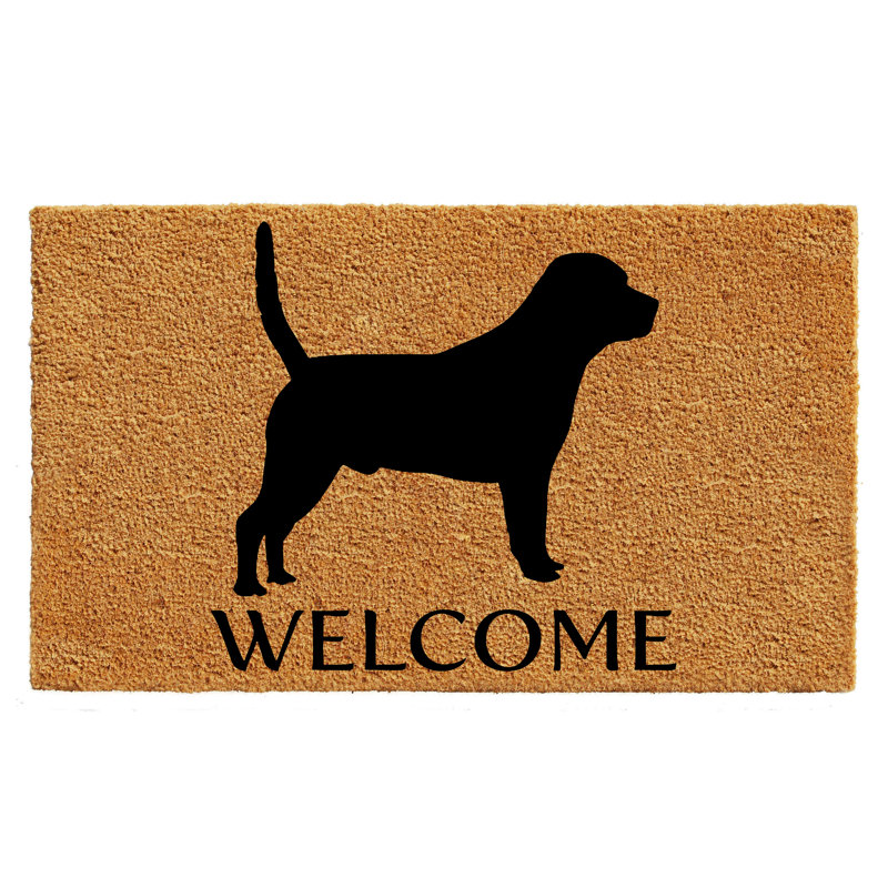 Tapis de porte d’extérieur antidérapant beagle Bouleaux, L 36 po x l 24 po x P 0,6 po