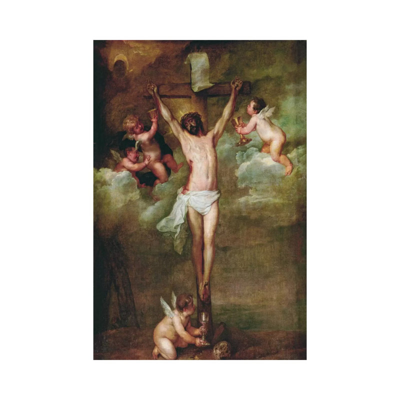 Christ Attended By Angels Holding Chalices by Peter Paul Rubens - Wrapped Canvas Print, 101.6 cm H x 66.04 cm W x 1.91 cm D