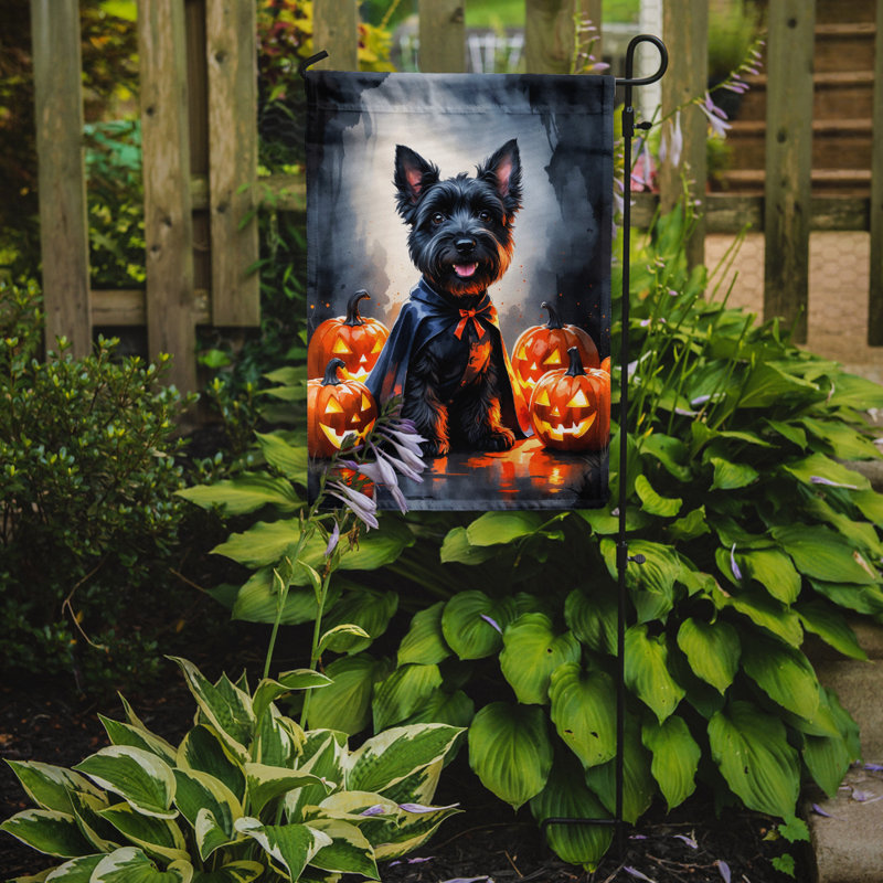Drapeau de jardin chiot Halloween, Terrier écossais