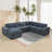 Ivelyn Upholstered U-Shaped Sectional Right Hand Facing