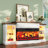 Alvilda 3-Sided Fireplace TV Stand with Adjustable Shelves & LED Light-144371011-144371010