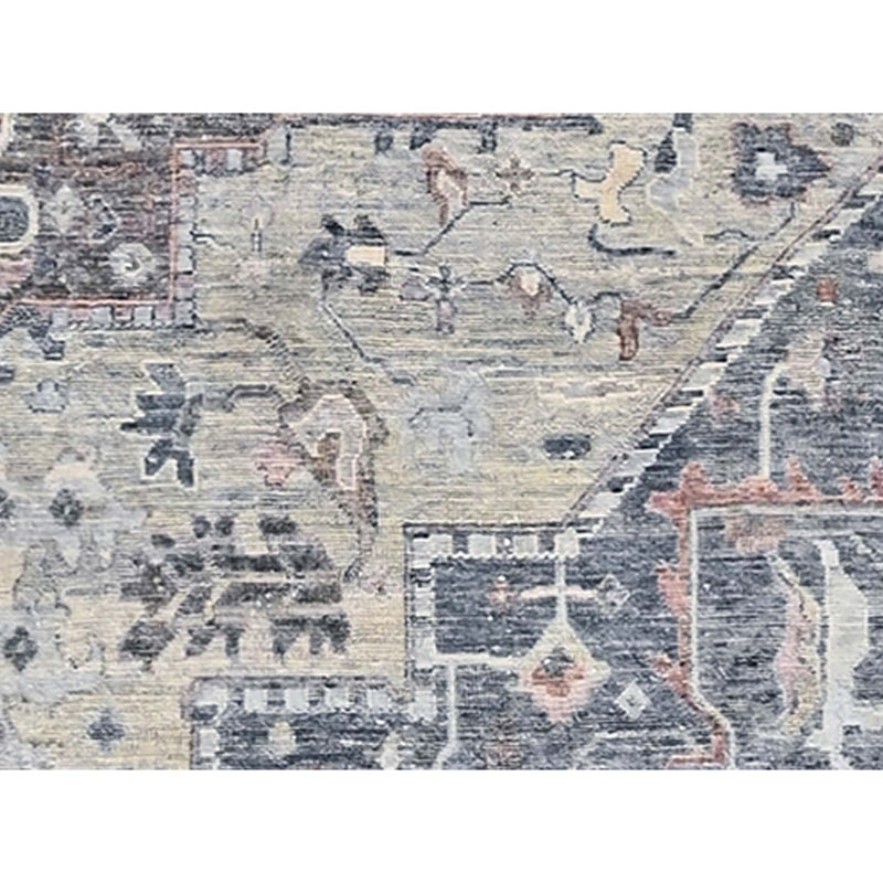 Tapis rectangulaire en laine noué à la main, Rectangle 9 pi x 12 pi