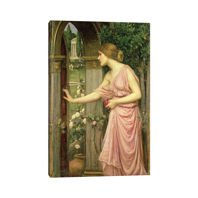 «Psyche entrer dans le jardin de Cupidon, 1903» par John William Waterhouse, reproduction d'art sur toile tendue