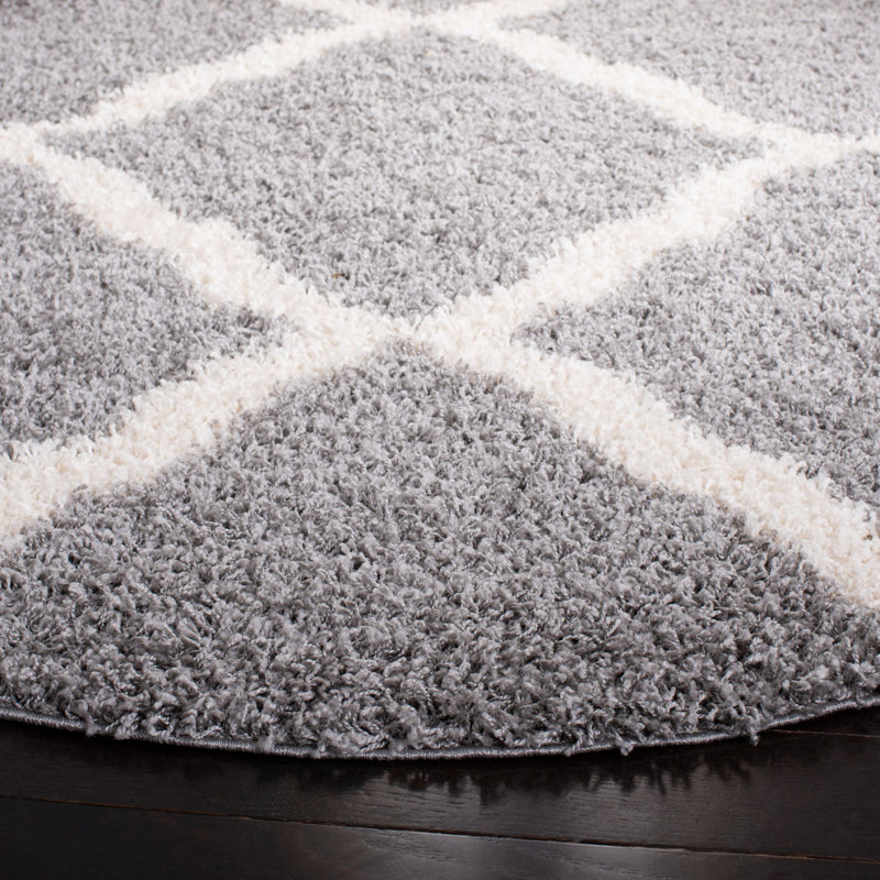 Alonnah Shag Performance Geometric Rug, Round 10'