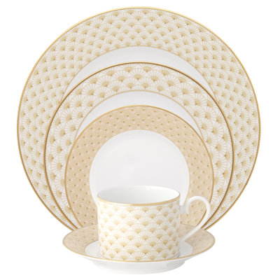 Couvert individuel 5 pièces Noritake Trocadero Gold