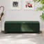 Banc de rangement avec repose-pieds Elias, 51 po, velours vert émeraude