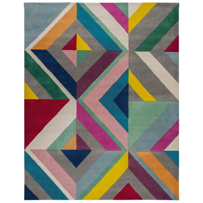Fifth Avenue Hand-Tufted Gray/Yellow Area Rug, Rectangle 10' x 14'