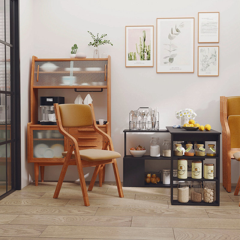 L Shaped Corner Desk, 360 Degree Rotating Home Office Desk With Storage Shelves, Writing Table Workstation