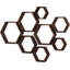 Tablettes flottantes Hexagon
