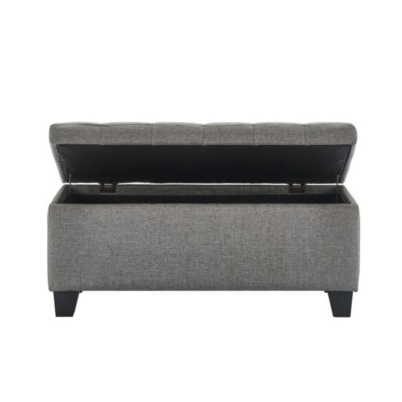 Banc de rangement en tissu Anastasia, Gray, Gray