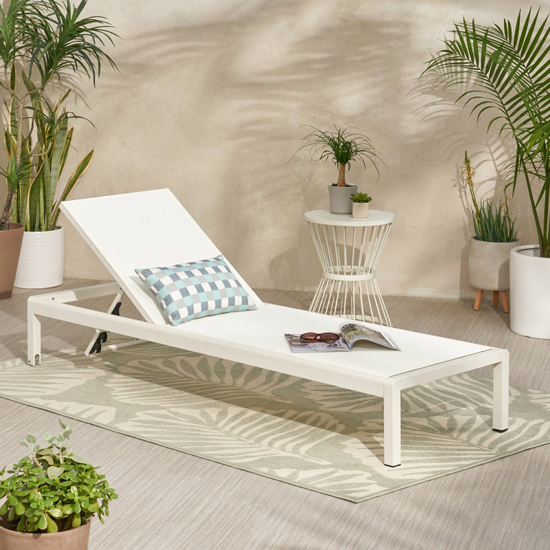 CAPE CORAL KD CHAISE LOUNGE, 1, White