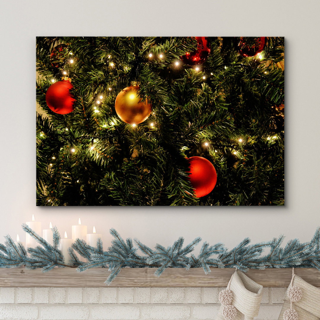 Christmas Holiday Celebration Tree X03 - Wrapped Canvas Photograph IDEA4WALL 