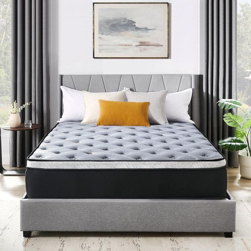 12 Inch Mattress, Memory Foam Hybrid Mattress in a Box, Pocket Springs for Pressure Relief, Medium Firm, Fiberglass Free, 14"