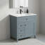 Meuble-lavabo de salle de bain 36 po bleu gris - Style moderne | Idée cadeau-734677027-734677025