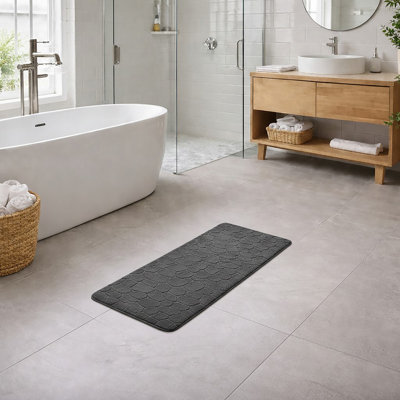Tapis de couloir Pebble - Mousse à mémoire de forme - L 48 po x l 18 po pour la cuisine, la salle de bain et plus
