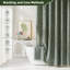 Rideau de douche vert sauge pour salle de bain Rideau de douche Boho-969532909