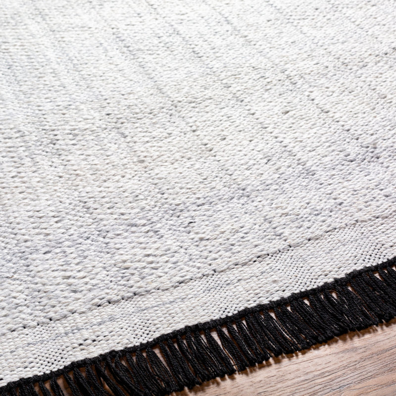 Striped Area Rug, Light Gray, Rectangle 9' x 12'