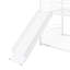 Lit superposé simple en métal avec glissade, lit pour enfant, blanc