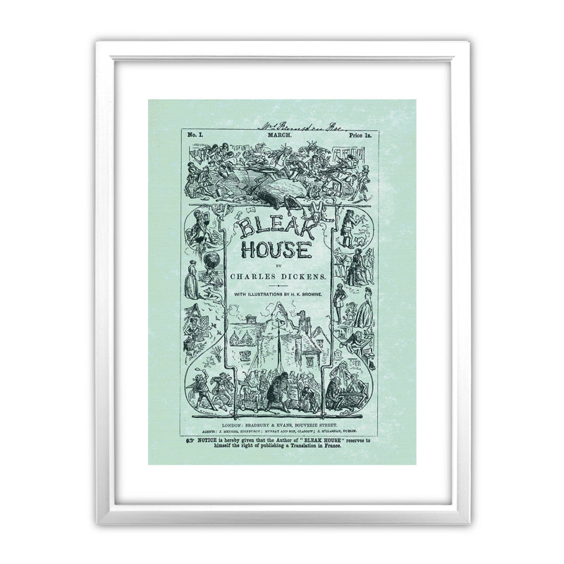 Charles Dickens - Single Picture Frame Print, Black