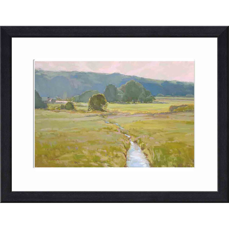 Summer Pasture II by Stephen Calcasola, Black, 20"H x 30"W