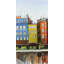Bâtiments colorés de Boston - toile encadrée 24 po x 48 po